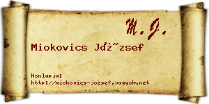 Miokovics József névjegykártya